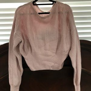 Light pink cotton on crop sweater
